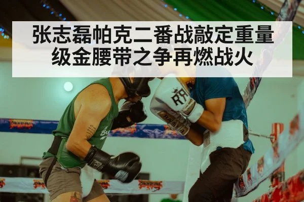 张志磊帕克二番战敲定重量级金腰带之争再燃战火